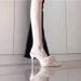 Mao Mao High-heeled Slippers Women's Fashion Outer Wear Autumn And Winter Versatile Pointed Heel Bag Head Muller Warm Velvet Half Slippers_vogvips.com