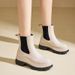 Fashionable Women's Boots, Korean-style Martin Waterproof Rubber Short-tube Thick-soled Water Shoes, Mid-tube Non-slip_vogvips.com