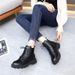 Soft Leather Martin 2025 Autumn Winter New Single British Style Thick Sole Versatile Fleece Lined Plus Size Short Boots_vogvips.com