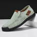 Men Shoes Casual Comfortable Men Slip On Leather Loafers Men Flats Hot Sale Moccasins Tooling Man New Handmade Leather_vogvips.com