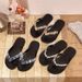 Black High-end Non-slip Wedge-heeled Thick-soled Flip-flops Women, Summer Outdoor Wear, 2026 New Model,_vogvips.com