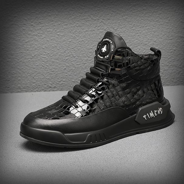European Warm Series Genuine Men's 2021 New Black Winter Plush High-top Leather Shoes Casual Internet Celebrity Martin Boots Men_vogvips.com
