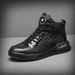European Warm Series Genuine Men's 2021 New Black Winter Plush High-top Leather Shoes Casual Internet Celebrity Martin Boots Men_vogvips.com