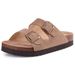 Smile Pop Classic Arizoan Men Clogs Sandals Cow Suede Outdoor Antiskid Slippers With Adjustable Buckle Straps_vogvips.com