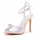 Women's Shoes fish mouth high heel sandals 10cm white satin cloth high heel women's shoes banquet wedding dress bridal shoes women_vogvips.com