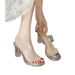 Unique Design Transparent High-heeled Shoes, New Summer Fashion Trend, Waterproof Platform, Ultra-high Thick Heel,_vogvips.com