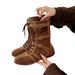 Cowhide Version~Flat Inner Height Increasing Martin For Women 2025 New Boxing Suede Leather Lace-up Short German_vogvips.com