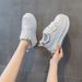 Little White Shoes, Inner Height Of Leather Surface, Casual Platform Student Shoes, Wedge Heel, Comfortable Women's Shoes_vogvips.com