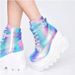 Women Ankle Boots Autumn Winter Short Boots Plus Size Martin Boots With Platform Sole Colorful Punk Gothic Style Thick Soled Ankle Boots Fashionable_vogvips.com