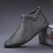Euro Step Shanbu New Boots Slip-On British Style Mid-Top Autumn Men's Casual Leather Trendy Shoes_vogvips.com