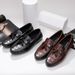 Euro Step Guangzhou Tassel Genuine Casual Loafers Men's Youth British Style Slip-On Leather Shoes_vogvips.com