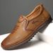 European Warm Series Leather Autumn Casual Loafers Cotton With Fleece Lining Warm Non-Slip Men's Shoes_vogvips.com