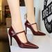 Women's Shoes Banquet Hollowed Out Pointed High Heels For Women, Stiletto Heels, T Strap Strap, Super High Heels, Low Mouth._vogvips.com