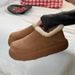Women's Shoes Wool Version ~ Fur And Leather Snow Boots Women's Winter New Thick Sole Height Increase Two Wear Big Potato Thick Cotton Shoes Women_vogvips.com
