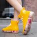 Couple Trendy Men's Low-Top Rain Boots Outdoor Motorcycle Lace-Up Women's Lightweight Rubber Shoes Non-Slip_vogvips.com