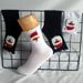 Socks Santa Claus Head Socks Holiday Gift Women's Socks Student Mid Tube Sports Casual Cotton Socks Christmas Socks Women's Warm_vogvips.com