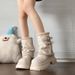 2026 European Style Thick-Soled Platform Fleece-Lined Thickened Snow Boots For Women Autumn Winter New Versatile Warm_vogvips.com