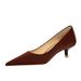 237-3 European And American Style Fashion Simple Sexy Pedicure Party Mid-Heel Women's Thin Heel Shallow Mouth Pointed_vogvips.com