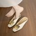 Weiwei Women's High-End Square Toe Flat Sandals Half Slip-On Closed Toe Shoes with Square Buckle 8866 1_vogvips.com