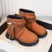 Girls' Korean Fashion Side Zipper Leather 2025 Spring And Autumn New Children's Martin Versatile Big Kids Boots_vogvips.com