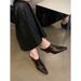 European And American Style Closed-Toe Half Slippers For Women, Small Square Toe Wedge High Sandals, Fashionable Outdoor_vogvips.com