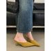 Single 2025 Autumn New Style Women's Shoes To Match Dresses Stiletto Pointed High Heels Closed Toe Mules For Women_vogvips.com