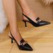 Women's Shoes Backless High Heeled Sandals, Spring/summer New Style, Pointed Toe, Closed Toe, Back Strap Sandals, Fashionable And Casual Slip On._vogvips.com