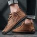 Men's Shoes Leather Unisex Walking Shoes Women Hand Stitching Outdoor Stitched Men Casual Boots_vogvips.com