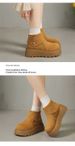 thick-soled Snow Boots Women's Velvet Thickened Thermal Cotton Shoes Heighten Small Martin Boots_vogvips.com