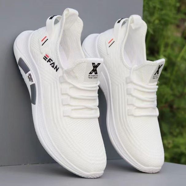 Men's Summer Thin Mesh Sports Shoes Breathable Casual Odor Resistant Running Shoes Super Soft Sole Versatile White Men's Footwear_vogvips.com