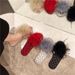 Fashion Personality Slippers Korean Style Soft Sole Summer Home Open-Toe Slippers Outdoor Fashion Furry Slippers For Women_vogvips.com