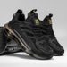 Cross-Border Men's Spring Sports Casual Running Shock Absorption Cushion Height Increasing Youth Versatile Black Warrior_vogvips.com