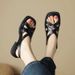 Bebealy Women Shoes Korean Version Retro Woven Fashion Sandals Spring New Rubber Low Heel Square Toe Beach Slippers Roman Shoes_vogvips.com