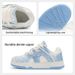 Blue And White Color-Block Retro Casual Lightweight Thick-Soled Trendy Sneakers Versatile Couple Sports Shoes For Women_vogvips.com