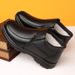 Men's Cotton Shoes With Fleece Lining, Winter Warm Men's Shoes, Top Layer Genuine Leather Snow Boots, Middle-Aged Dad Sh_vogvips.com