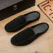 TerraStride Summer New Casual Slip-On Soft Sole Leather Shoes Half Slippers Lazy One-Step Men's Loafers_vogvips.com