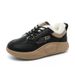 XQ5801 2 New 2024 Autumn And Winter Thick Soled Height Enhancing Women's Shoes Color Matching Warm Low Top Plus Velvet Simple Cotton Shoes_vogvips.com