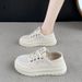 New Thick Soled Height Enhancing White Shoes For Women Versatile Fashionable Breathable Casual Sports Shoes_vogvips.com