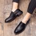Suitable For All Seasons Plus Size Spring Summer Men's Leather British Style Trendy Slip-On Loafers Korean Business Hairstylist Shoes_vogvips.com