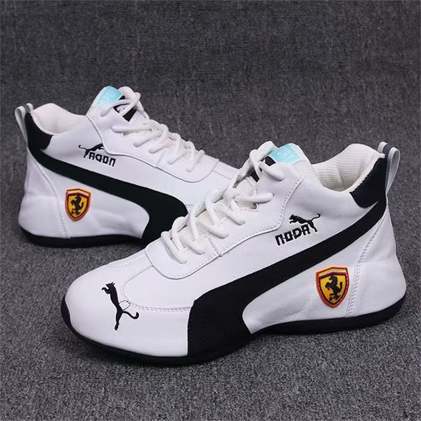couple's Unisex Leather Sports Casual Comfortable And Versatile Trendy Soft Flat Shoes, Men's Shoes_vogvips.com