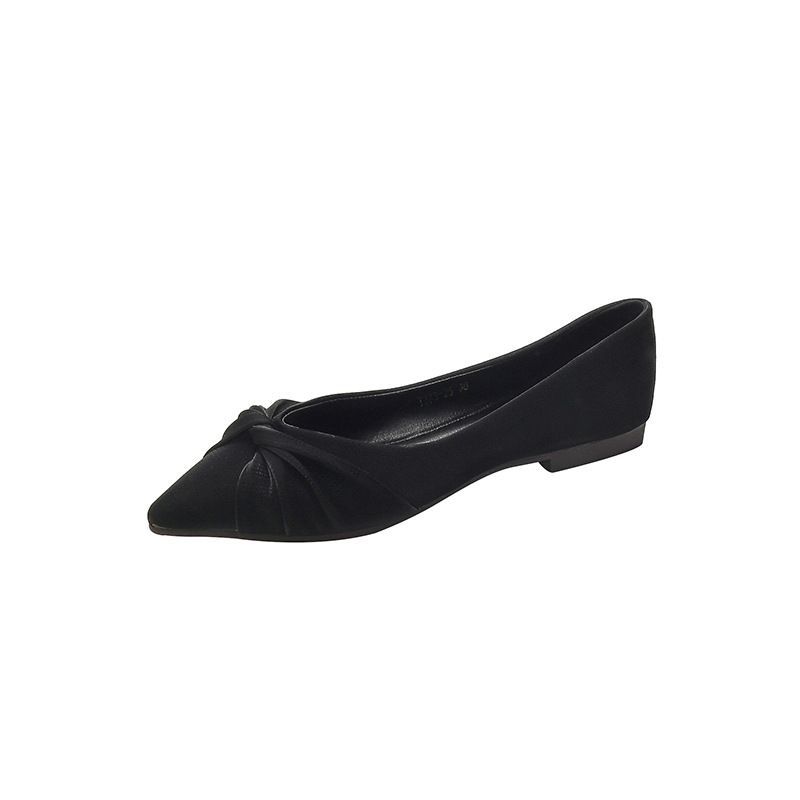 Pointed Flat-soled Single Shoes Women's One-pedal Ladyshoes Xiaoxiangfeng Doudou Shoes Large-size Women's Shoes_vogvips.com