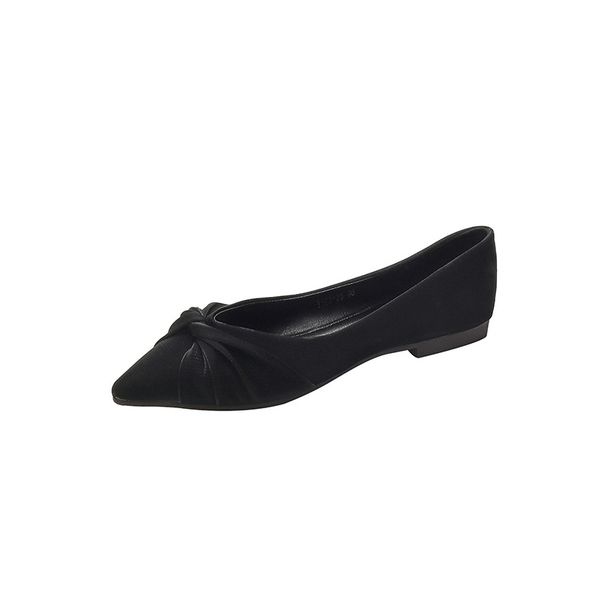 Pointed Flat-soled Single Shoes Women's One-pedal Ladyshoes Xiaoxiangfeng Doudou Shoes Large-size Women's Shoes_vogvips.com