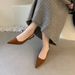 Velvet High Heels Stiletto Pointed Closed Toe Sandals Women's French Style 2026 New Summer Elastic Band Backless Single_vogvips.com