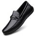 Summer British Style Men's Business Leather Trendy Slip-On Driving Shoes 2025 Korean Version Casual Loafers_vogvips.com