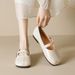 Round Head Soft Sole Single Shoes Women's Spring Flat Bottom One Word With Mary Jane Shoes Women_vogvips.com