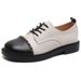 Women's Lace-up Thick-soled Loafer Shoes With Chunky Heels And Soft Soles._vogvips.com