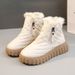 2025 New Style Women's Cotton Boots With Fleece Mid-top Cotton Shoes And Women's Snow Boots_vogvips.com