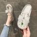 European Collection 2025 Spring/Summer New Women's Shoes: Rhinestone Bowknot Flats, Fashionable Flat Mesh Casual_vogvips.com