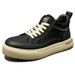 High-top Genuine Leather Trendy Veratile Thick-oled Sneaker Men' Zipper Slip-on Lightweight Mid-top Work Caual_vogvips.com
