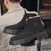 European Warm Series Dahuang Chinese Autumn Winter Fleece Lined Cotton Shoes Martin Men's High-top Work Boots Trendy_vogvips.com